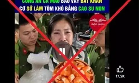 Cà Mau bác tin ‘tôm khô làm từ cao su non’, công an vào cuộc