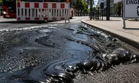 Nắng nóng 'hóa lỏng' nhựa đường tại Đức, 'chảo lửa' châu Âu ấm lên nhanh nhất hành tinh