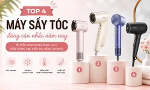 4 máy sấy tóc đáng cân nhắc năm 2026: Từ mẫu mini mang đi du lịch đến dòng tạo kiểu đa năng tại nhà